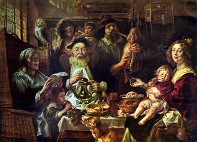 Jacob Jordaens: Jak starý zpívá, tak mladý troubí